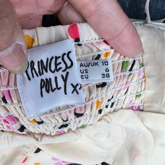 Princess Polly floral crop top with adjustable tie strap “My Beloved Crop Top” - Picture 4 of 7